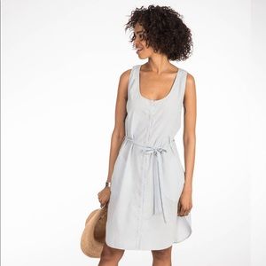 Faherty Martinique Dress Indigo Railroad Stripe M